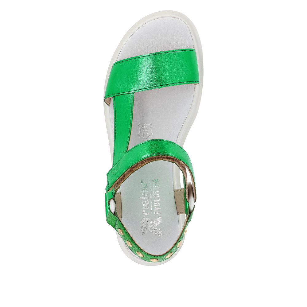 Rieker W1651-52 Ladies Green Touch Fastening Sandals-elevate your sole