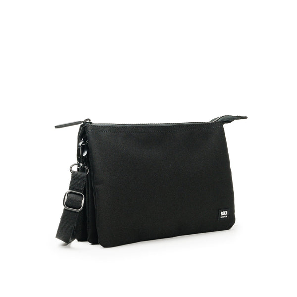 Roka All Black Carnaby Crossbody XL Recycled Canvas-elevate your sole