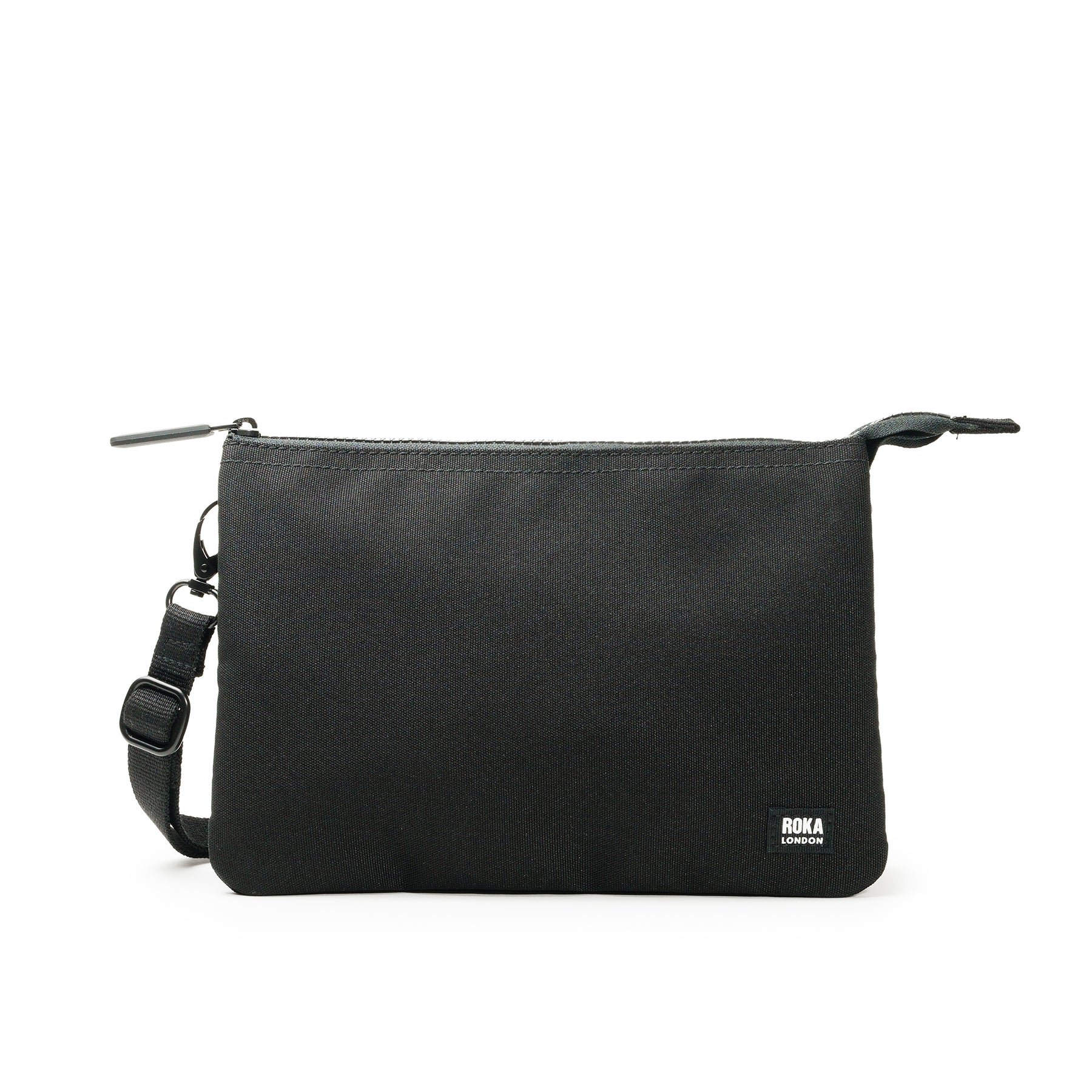 Roka All Black Carnaby Crossbody XL Recycled Canvas-elevate your sole