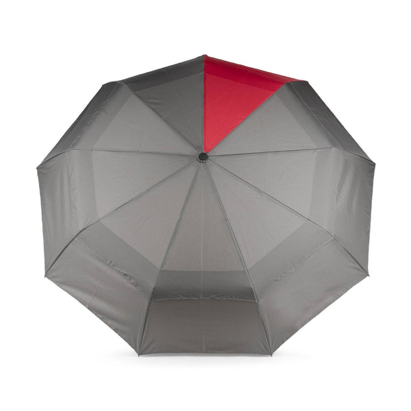 Roka Waterloo Recycled Polyester Umbrella Graphite/Cranberry-elevate your sole