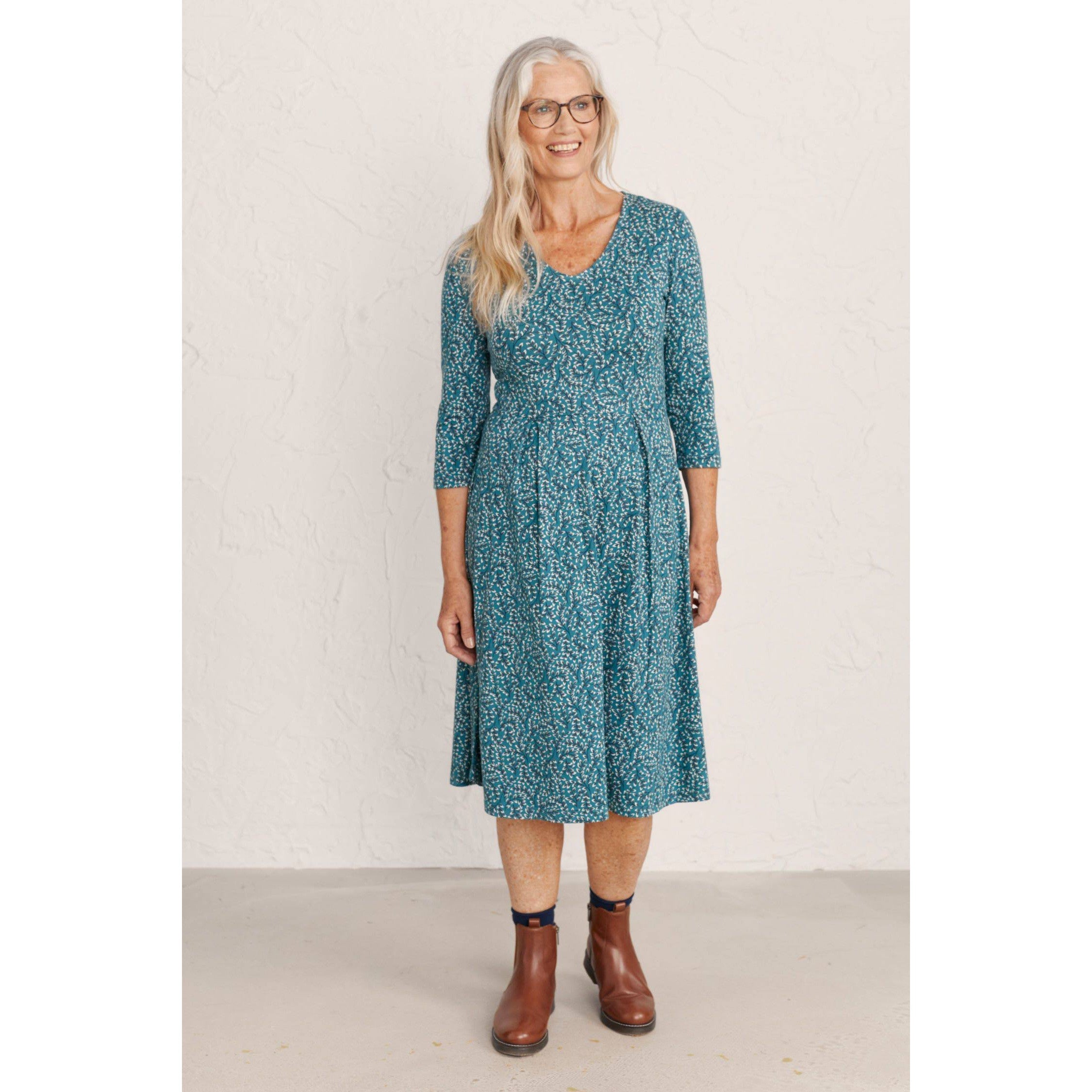 Seasalt 3/4 Pier View Dress Leaf Sprig Wreakage-elevate your sole