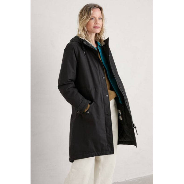 Seasalt Plant Hunter 2 Onyx Ladies Waterproof Coat-elevate your sole