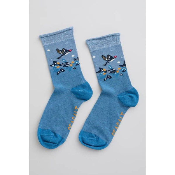 Seasalt Snowy Scenes Socks Gwennoi Starling-elevate your sole