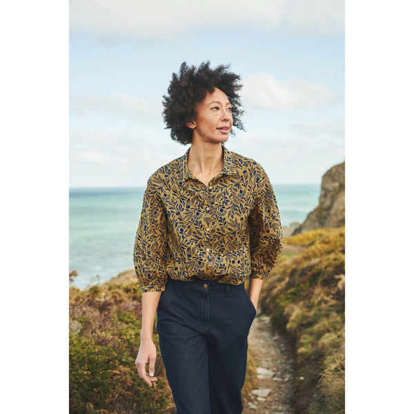 Seasalt Swan Creek Blouse Folk Meadow Kelp-elevate your sole