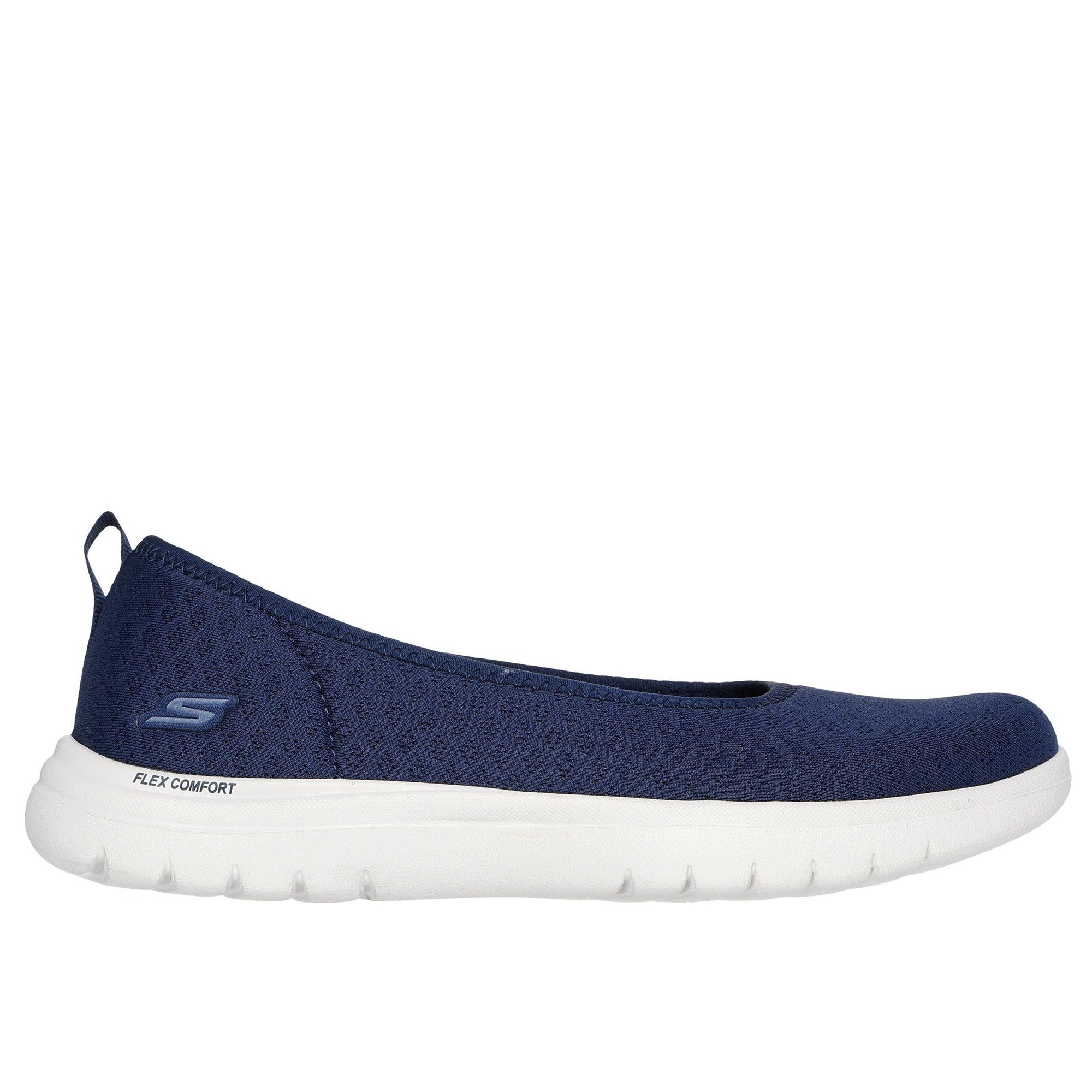 Skechers 138360 On-The-Go Flex - Siena Ladies Navy White Textile Vegan Slip Ons-elevate your sole