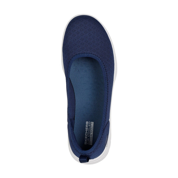 Skechers 138360 On-The-Go Flex - Siena Ladies Navy White Textile Vegan Slip Ons-elevate your sole