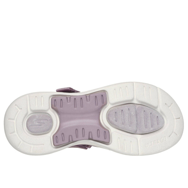 Skechers 140808 Go Walk Arch Fit Sandal - Attra Ladies Lavender Textile Water Resistant Vegan Arch Support Thong Sandals-elevate your sole