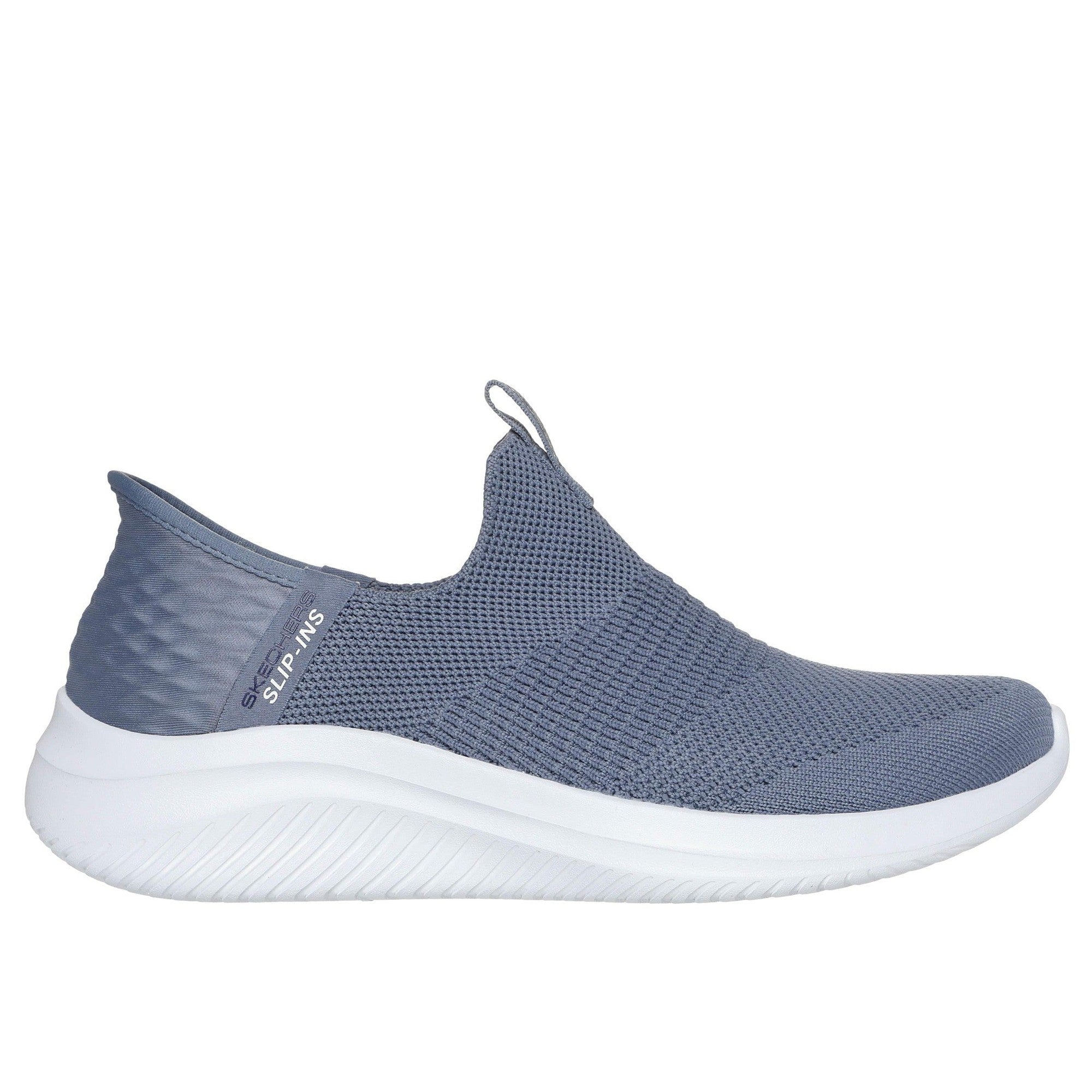 Skechers 149708 Ultra Flex 3.0-Cozy Streak Slip Ins Ladies Slate Textile Vegan Slip On Trainers-elevate your sole