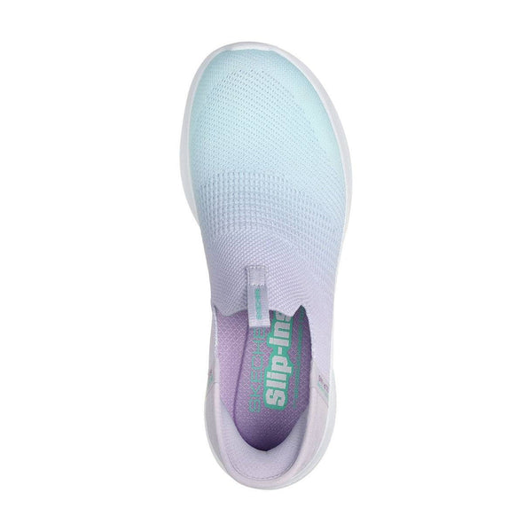 Skechers 150183 Ultra Flex 3.0 - Beauty Blend Slip Ins Ladies Lavender Turquoise Textile Vegan Slip On Trainers-elevate your sole