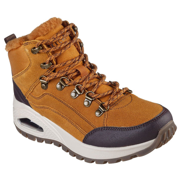 Skechers 155224 Winter Feels Ladies Wheat Suede Lace Up Ankle Boots-elevate your sole