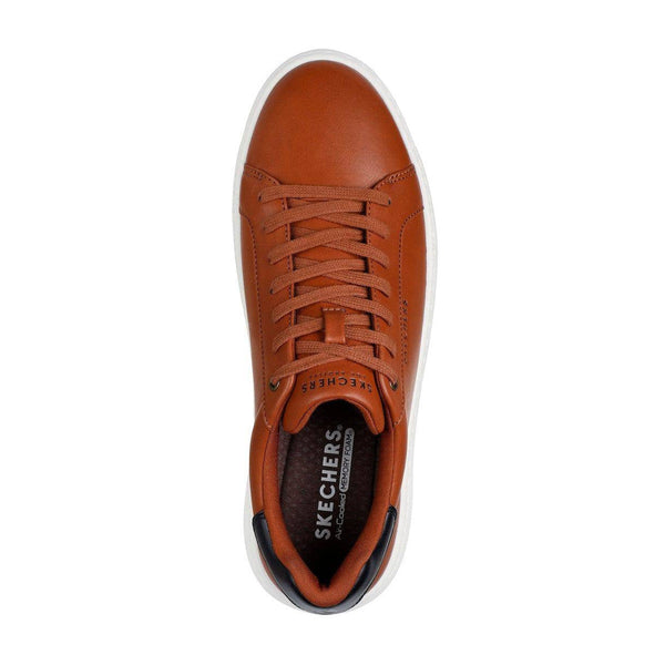 Skechers 183175 Court Break - Suit Sneaker Mens Cognac Lace Up Trainers-elevate your sole