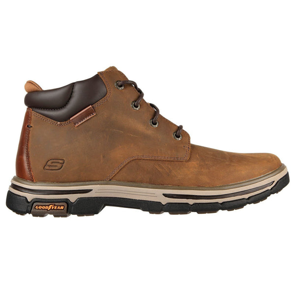 Skechers 204394 Segment 2.0 Brogden Mens Brown Leather & Textile Lace Up Ankle Boots-elevate your sole