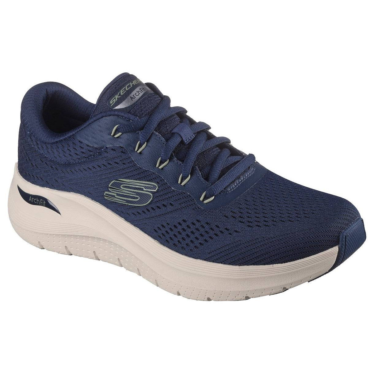 Skechers 232700 Arch Fit 2.0 Mens Navy Textile Vegan Lace Up Trainers-elevate your sole