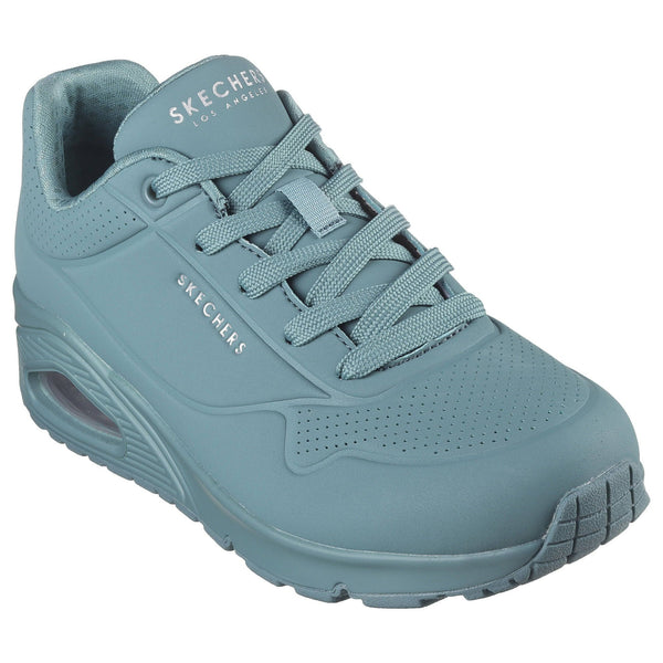 Skechers 73690 Uno Stand On Air Ladies Teal Trainers-elevate your sole