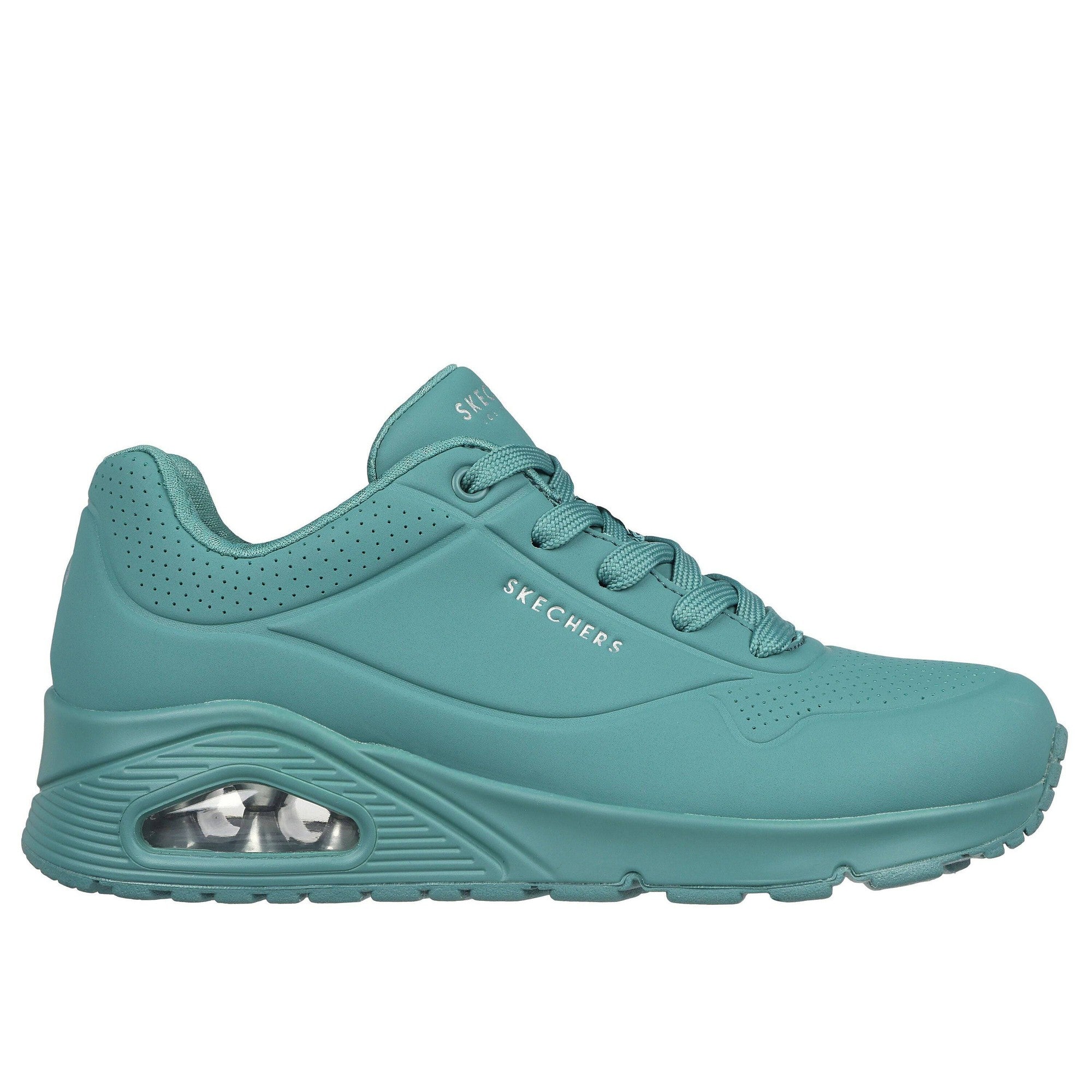 Skechers 73690 Uno Stand On Air Ladies Teal Trainers-elevate your sole