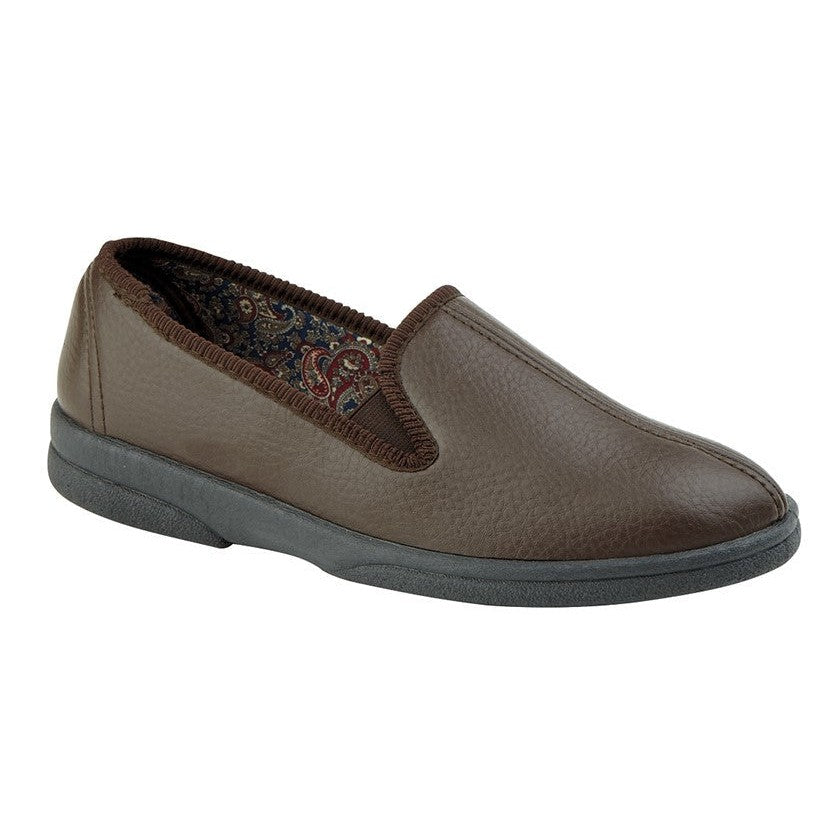 Sleepers MS398B Samos ll Brown Grain Slippers-elevate your sole