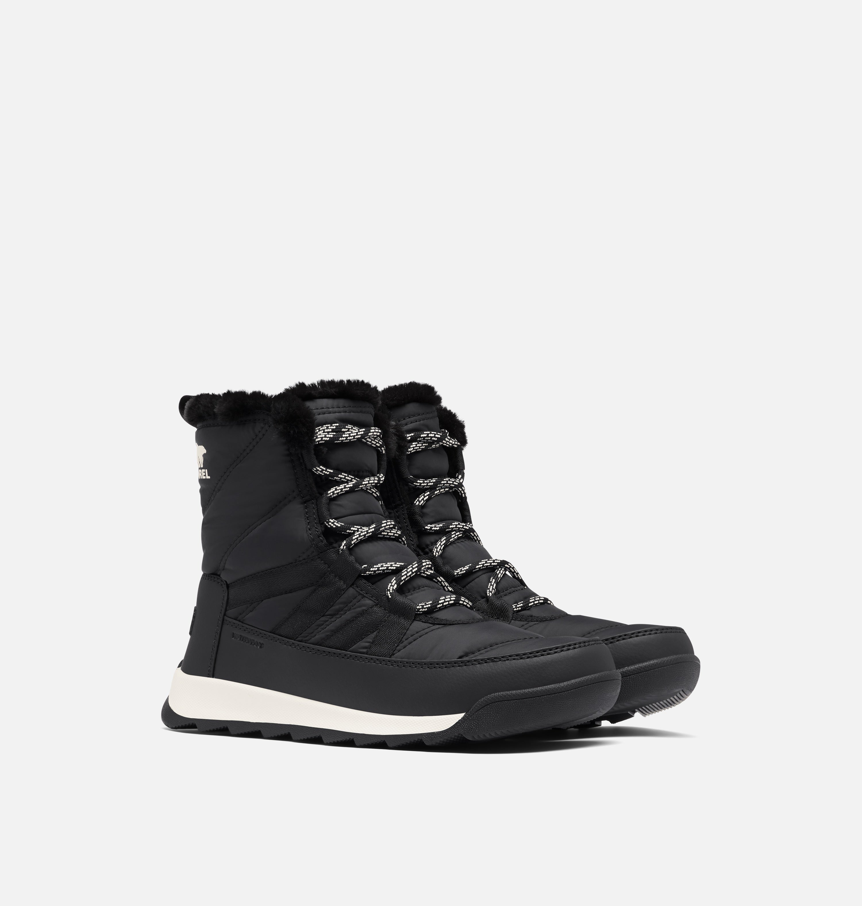 Sorel Whitney™ Ii Short Lace 010 Ladies Black Nylon Waterproof Lace Up Ankle Boots-elevate your sole