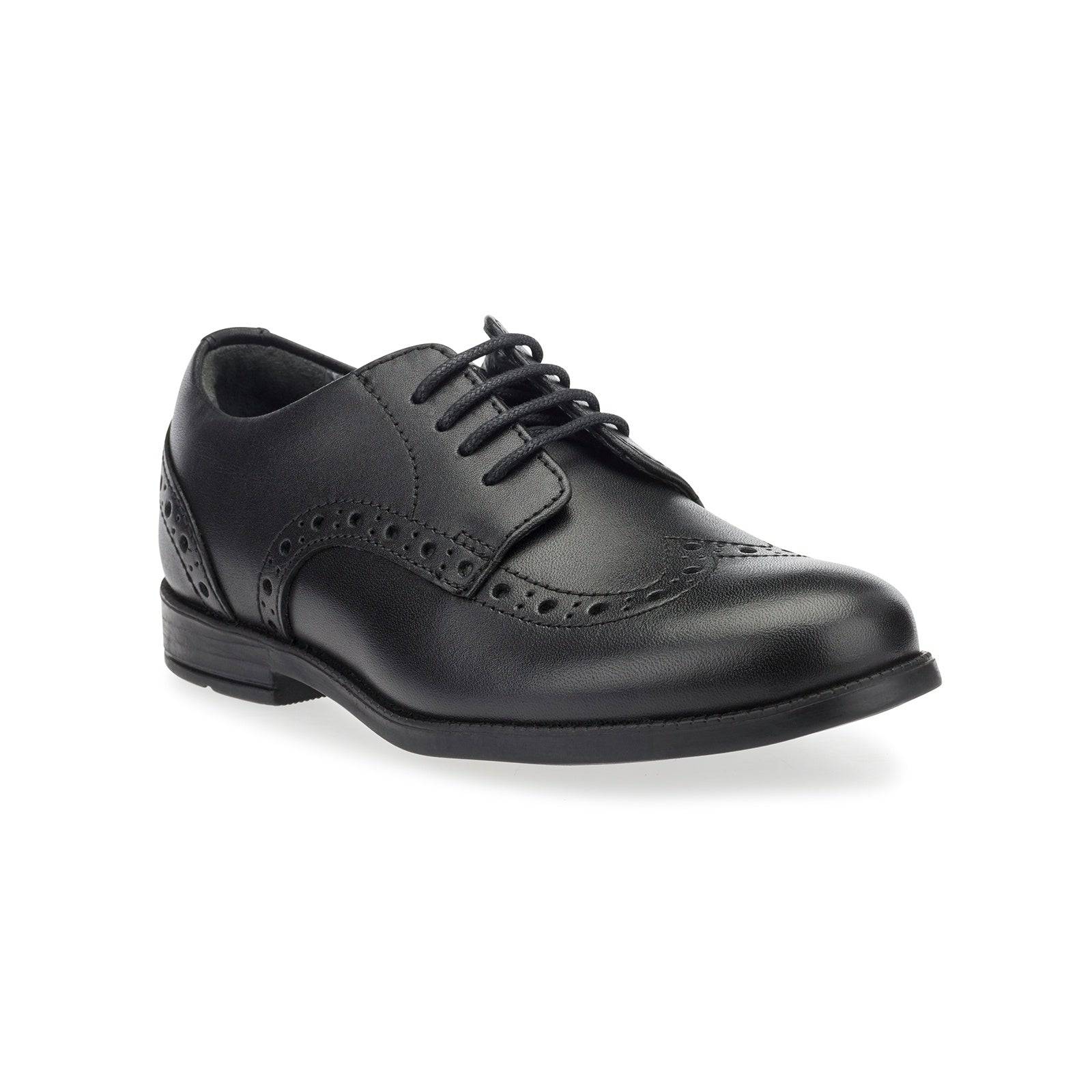 Start-Rite Brogue Pri 2745-7 Unisex Black Leather Lace Up School Shoes-elevate your sole