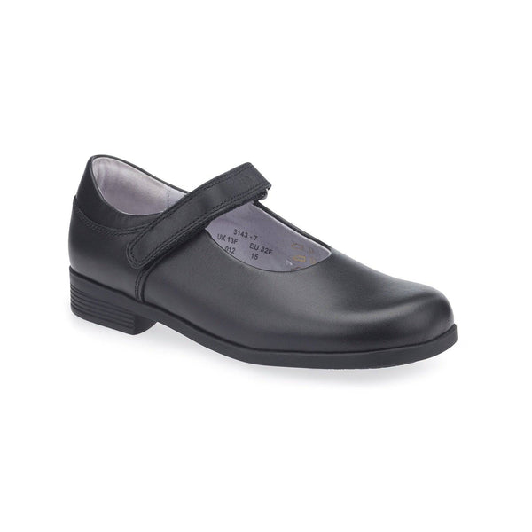 Start-Rite Samba 3143-7 Girls Black Leather Lady Jane Rip Tape Fastening-elevate your sole