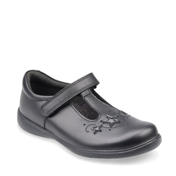 Start-Rite Star Jump 2801_7 Girls Black Leather T-Bar School Shoes-elevate your sole