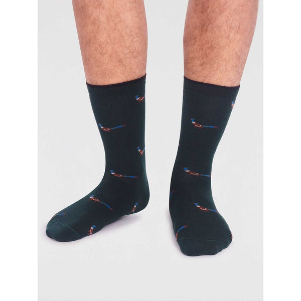 Thought SPM 810 Jamal Mens Organic Cotton Animal Socks-elevate your sole