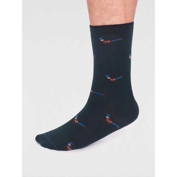 Thought SPM 810 Jamal Mens Organic Cotton Animal Socks-elevate your sole