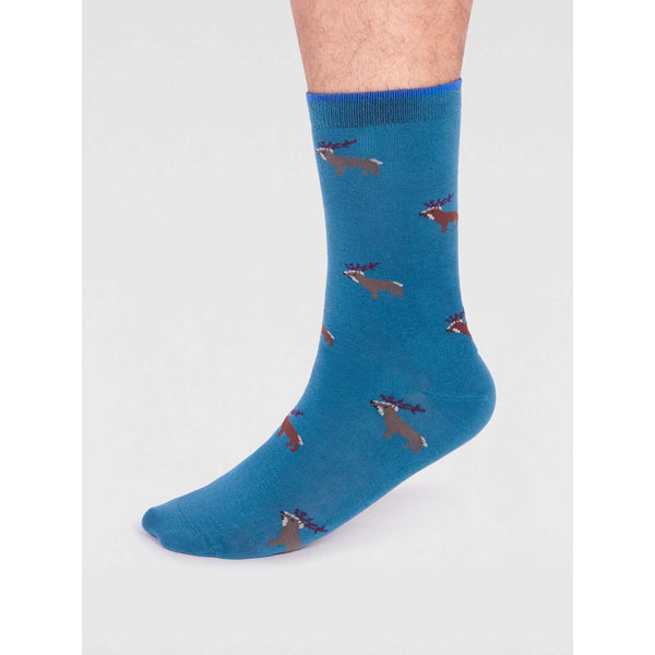 Thought SPM 810 Jamal Mens Organic Cotton Animal Socks-elevate your sole