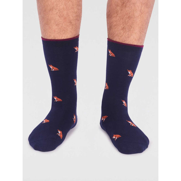 Thought SPM 810 Jamal Mens Organic Cotton Animal Socks-elevate your sole