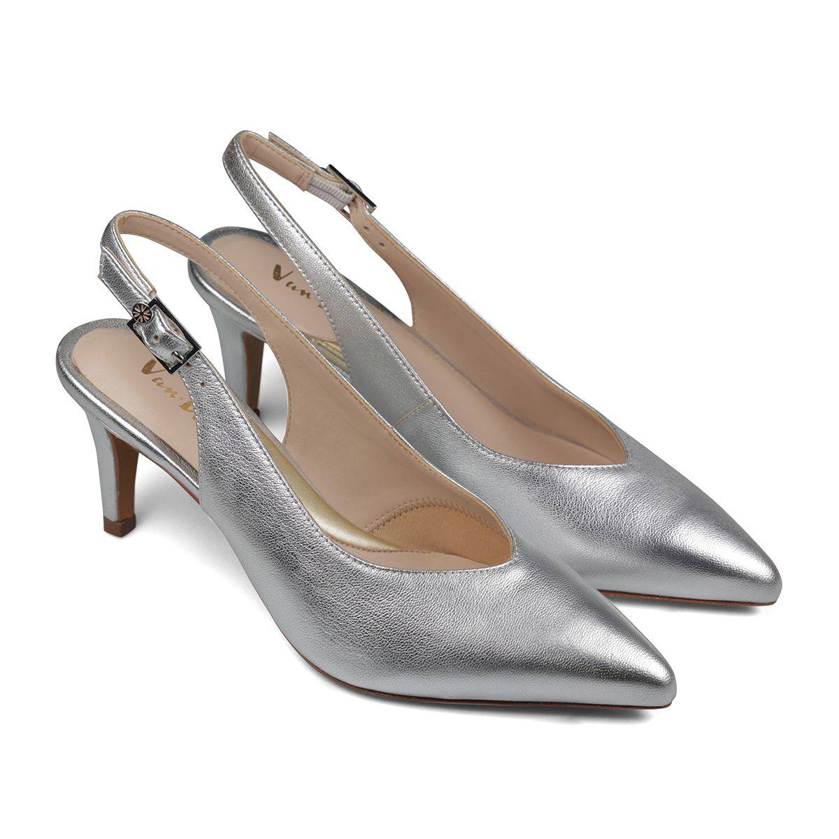 Van Dal Charlotte 3539 7101 Ladies Silver Buckle Heels-elevate your sole