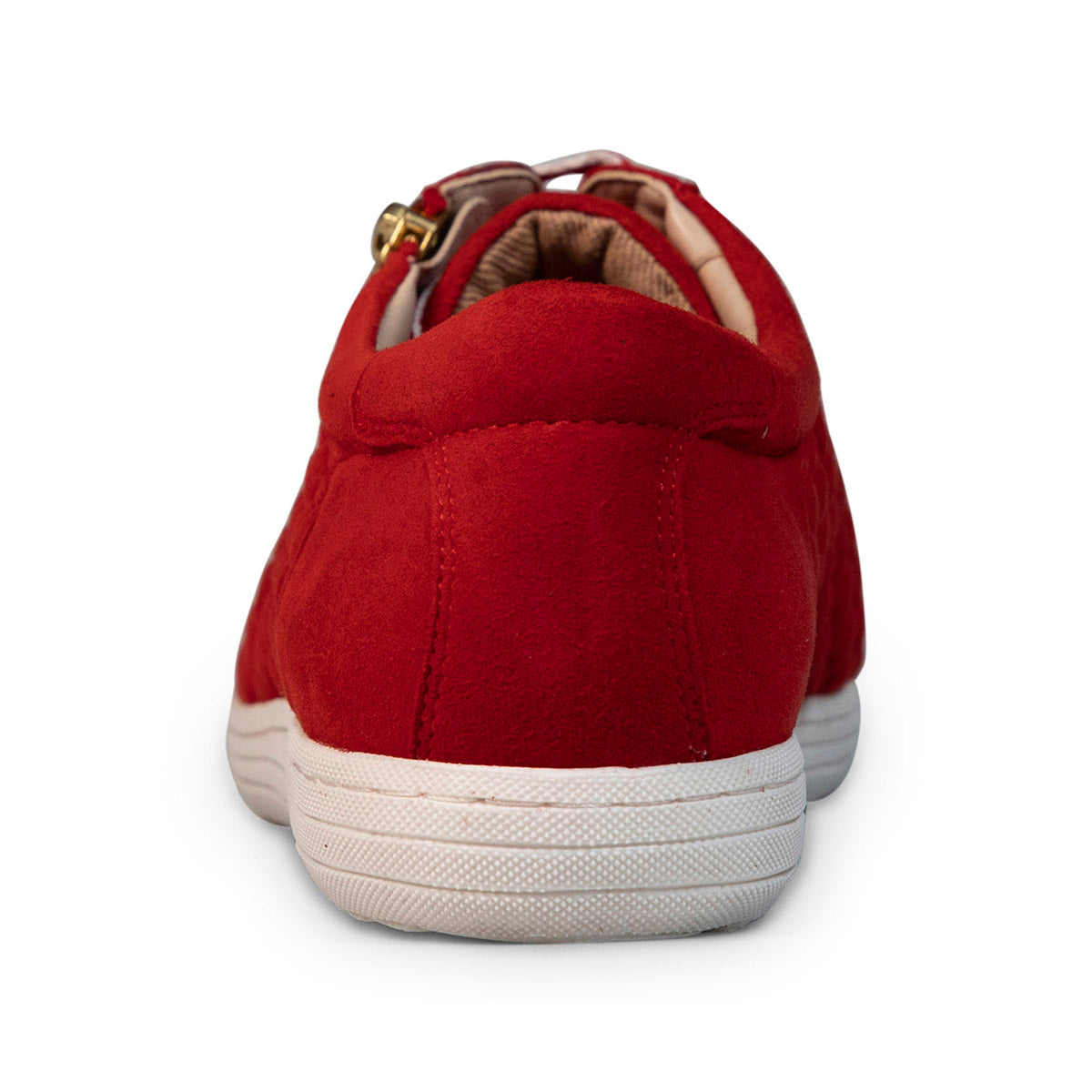 Van Dal Detroit II 3334 5002 Ladies Poppy Red Suede Zip & Lace Trainers-elevate your sole