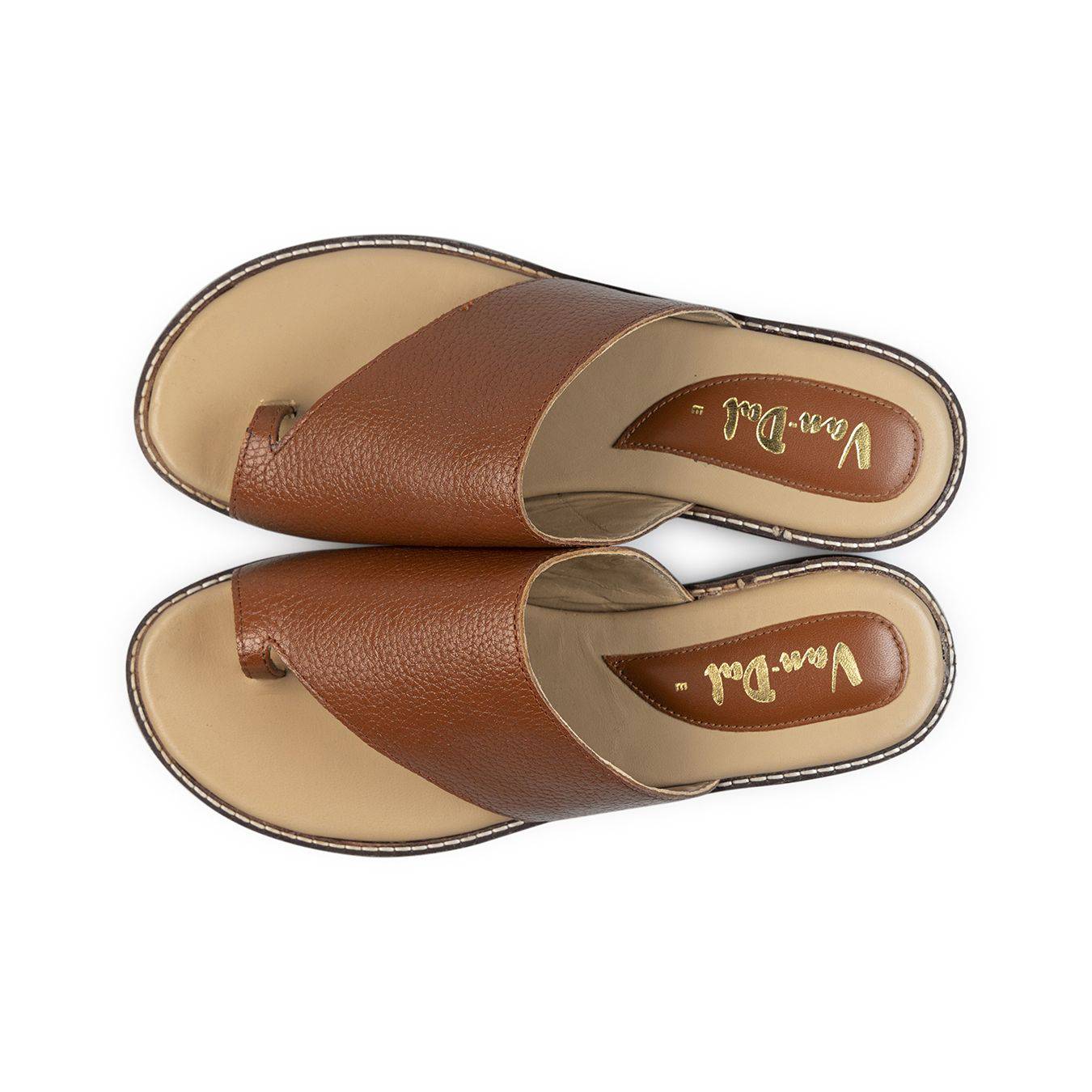 Van Dal Sundae 3343 2101 Ladies Tan Leather Slip On Sandals-elevate your sole