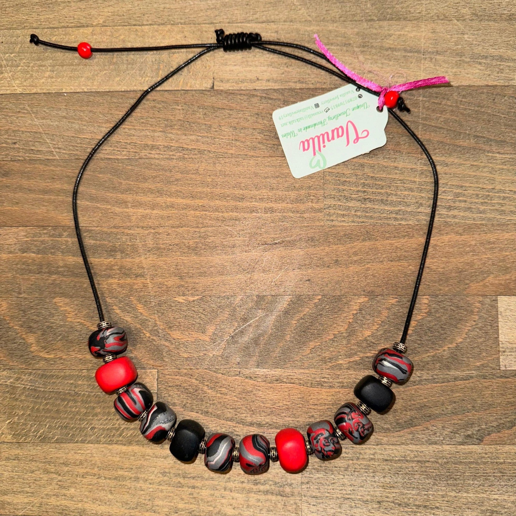 Vanilla Jewellery Large Polymer Bead Necklace-elevate your sole