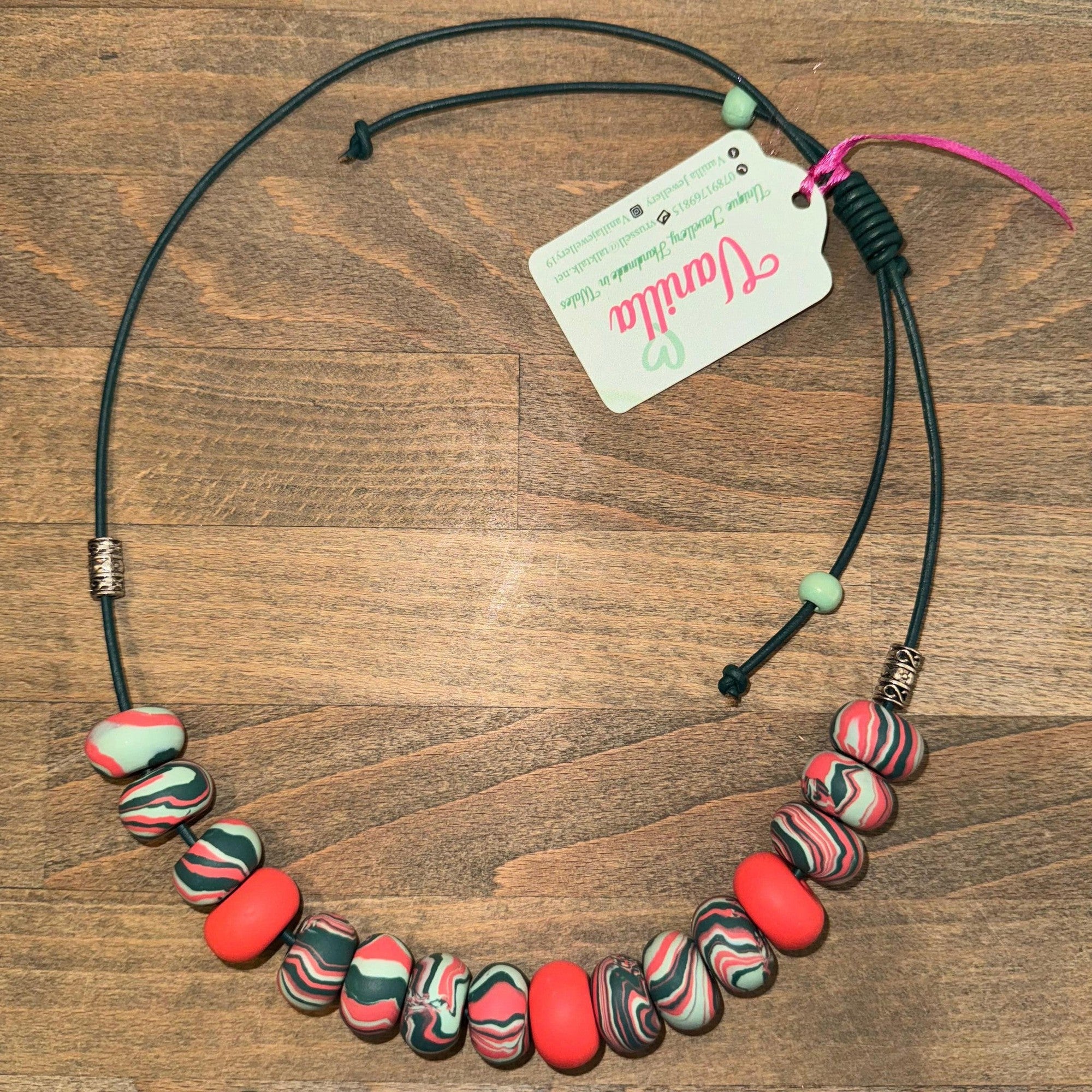 Vanilla Jewellery Large Polymer Bead Necklace-elevate your sole