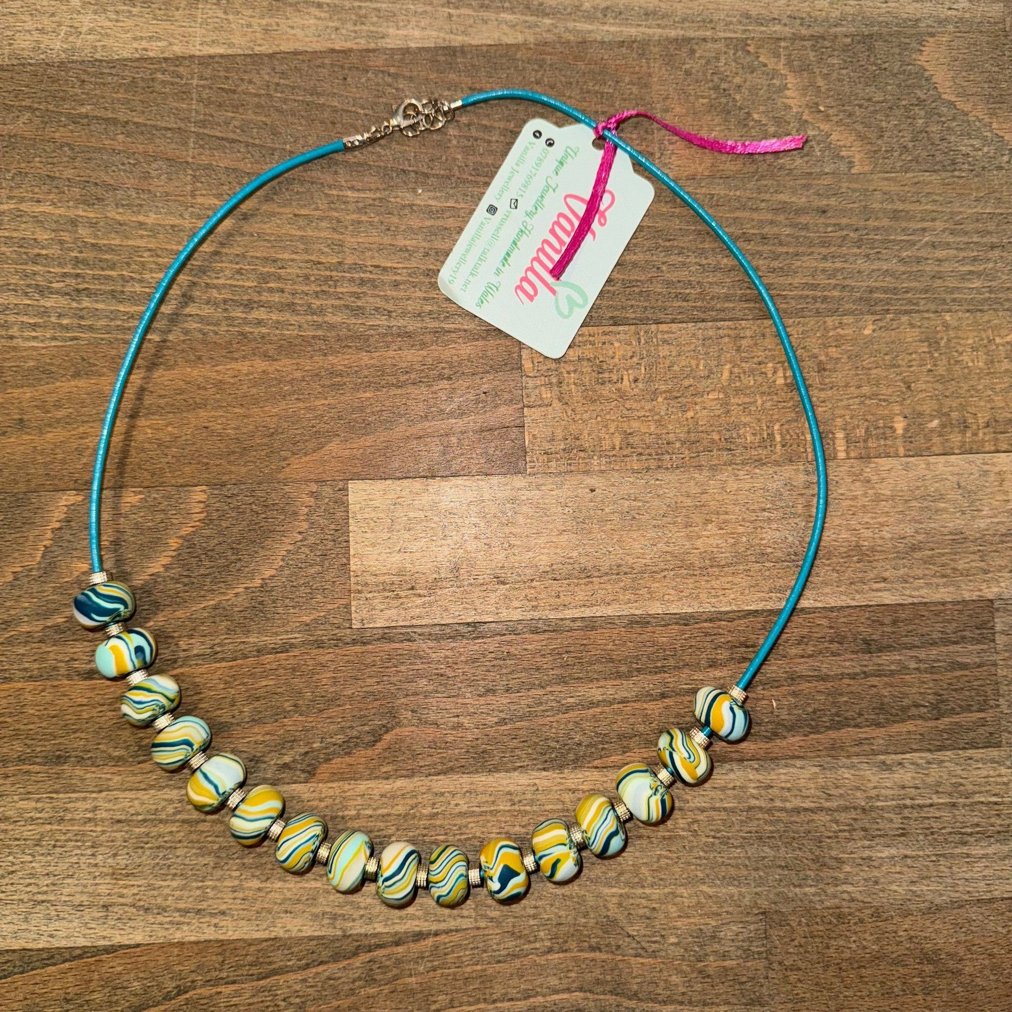 Vanilla Jewellery Small Polymer Bead Necklace-elevate your sole