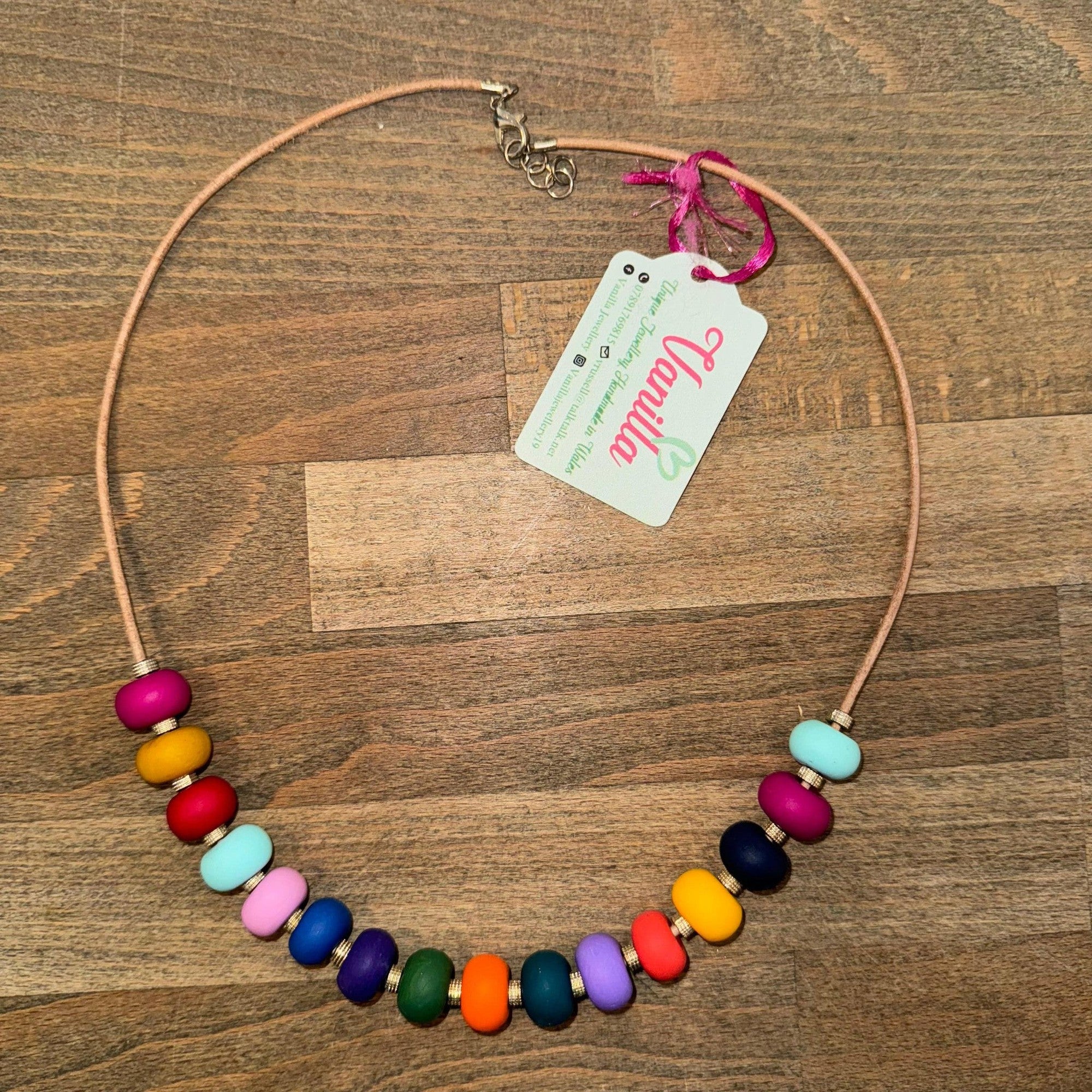 Vanilla Jewellery Small Polymer Bead Necklace-elevate your sole