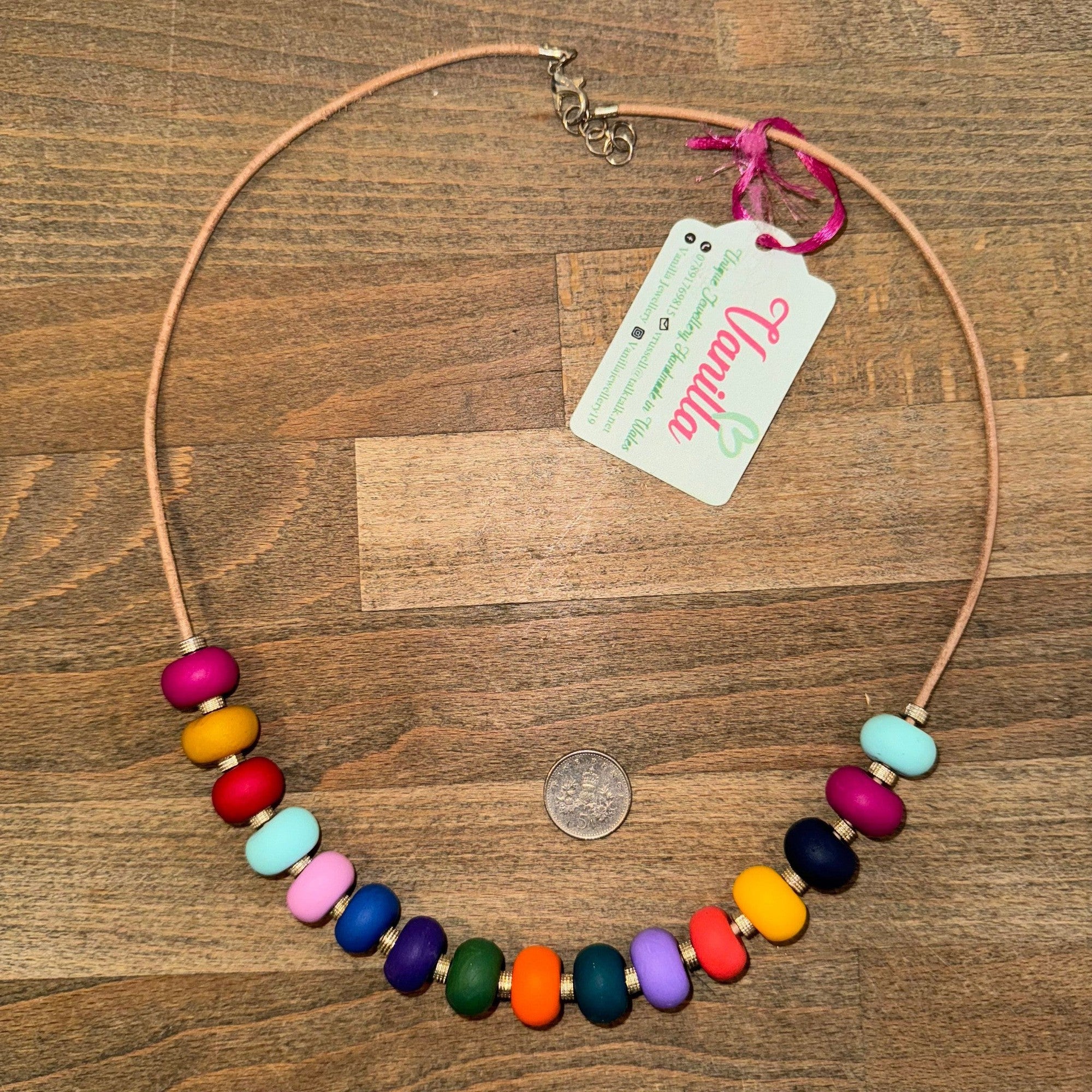 Vanilla Jewellery Small Polymer Bead Necklace-elevate your sole