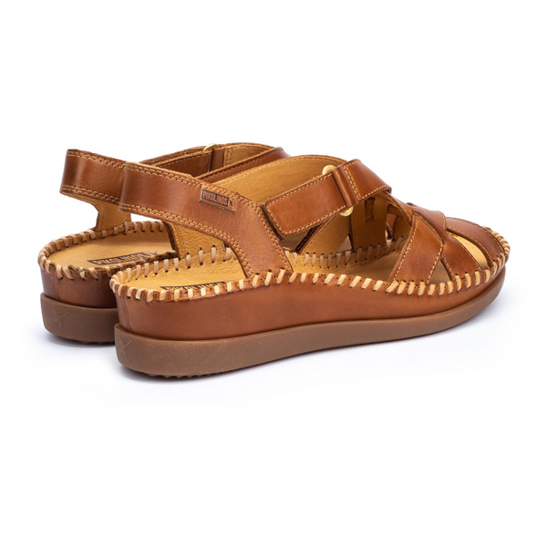 Pikolinos Cadaques W8K-0741 Ladies Brandy Leather Touch Fastening Sandals