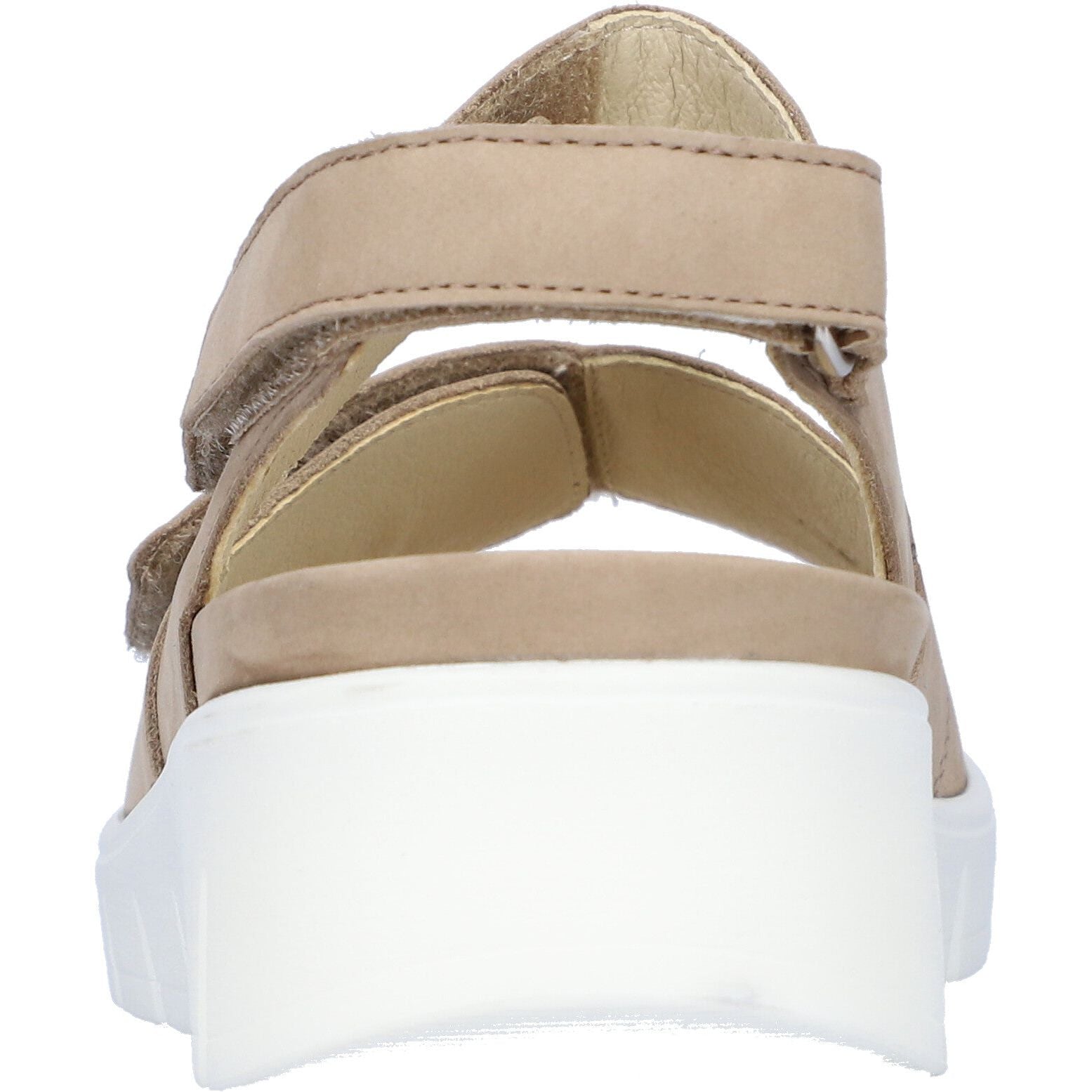 Waldlaufer 658001 191 094 K-Adea Ladies Beige Nubuck Arch Support Touch Fastening Sandals-elevate your sole