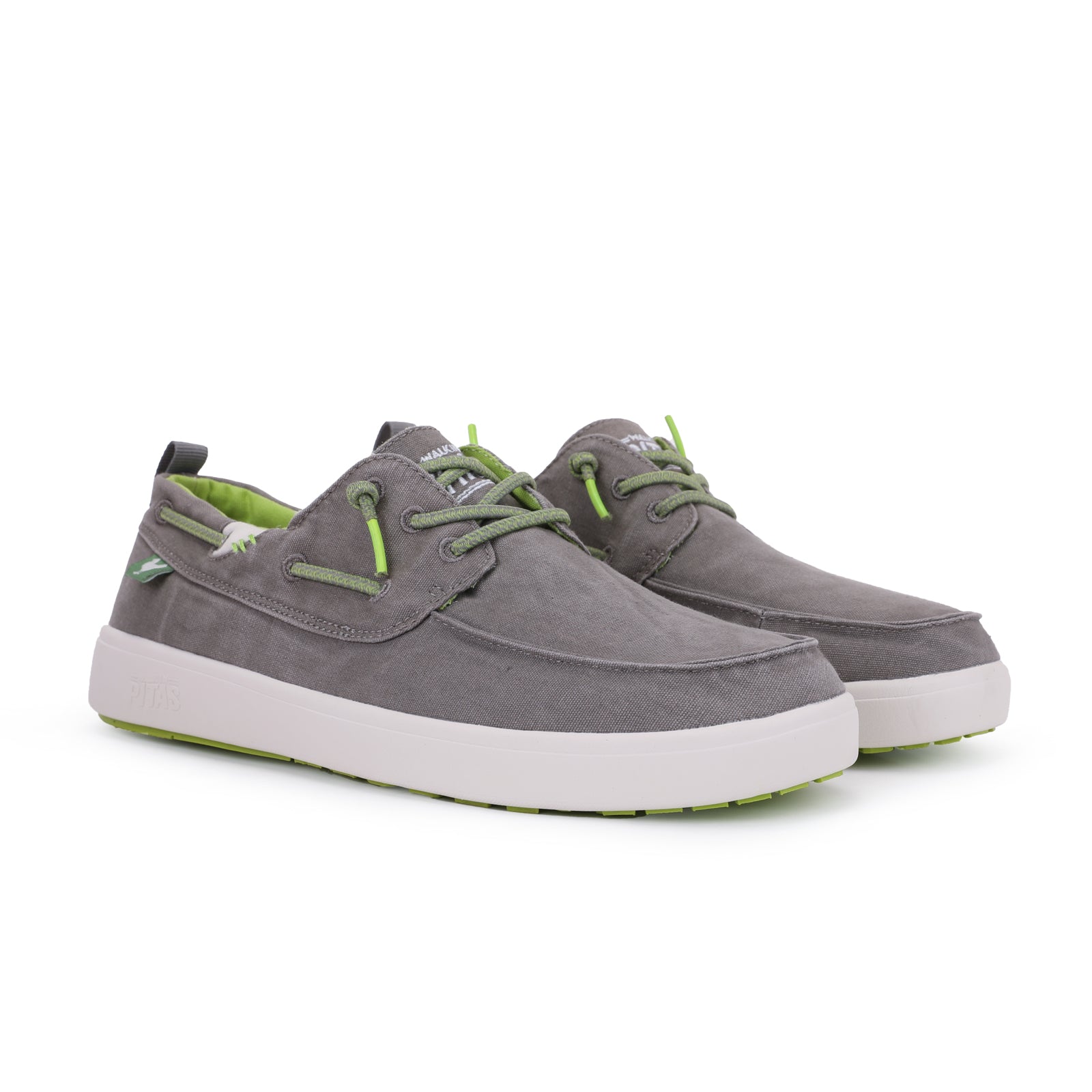 Walk In Pitas Maui Mens Grey Textile Elasticated Shoes-elevate your sole