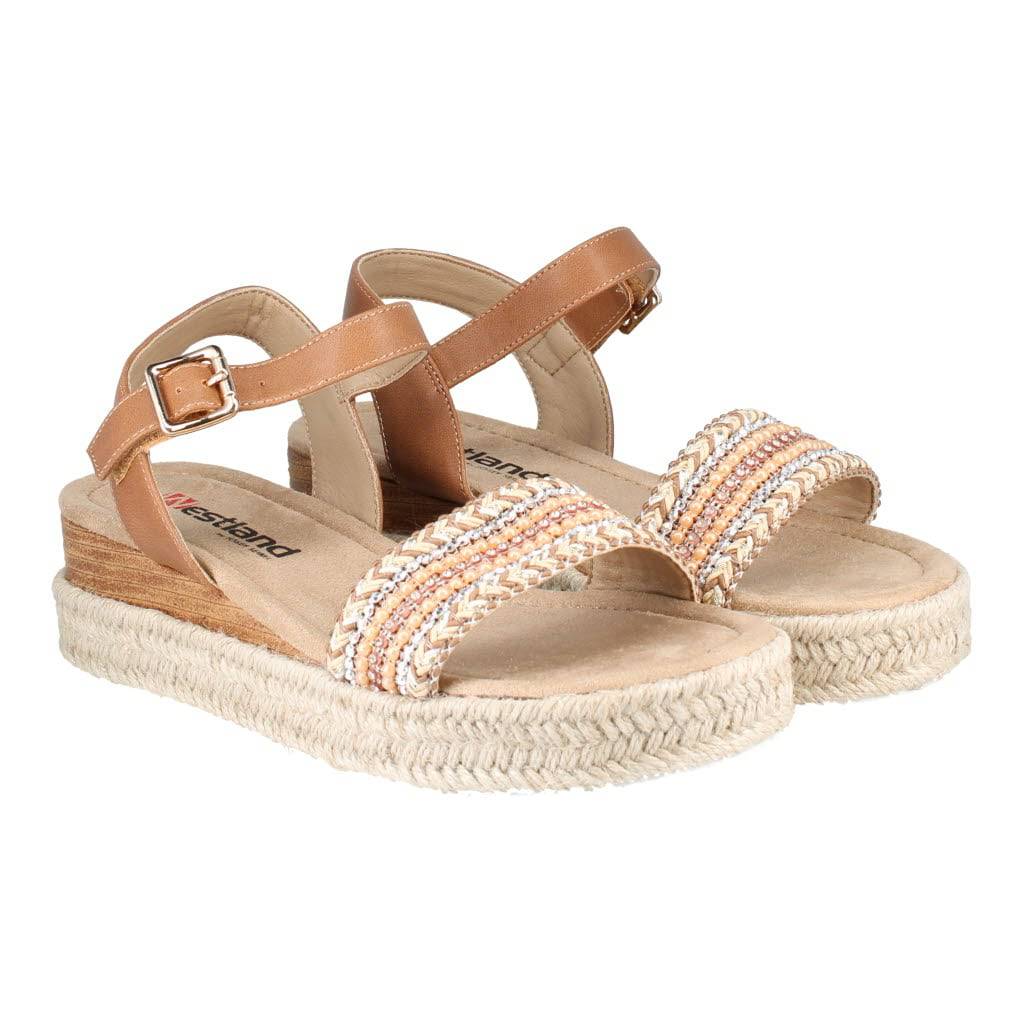 Westland 592005 Madison 05 Ladies Camel Combi Vegan Buckle Sandals-elevate your sole