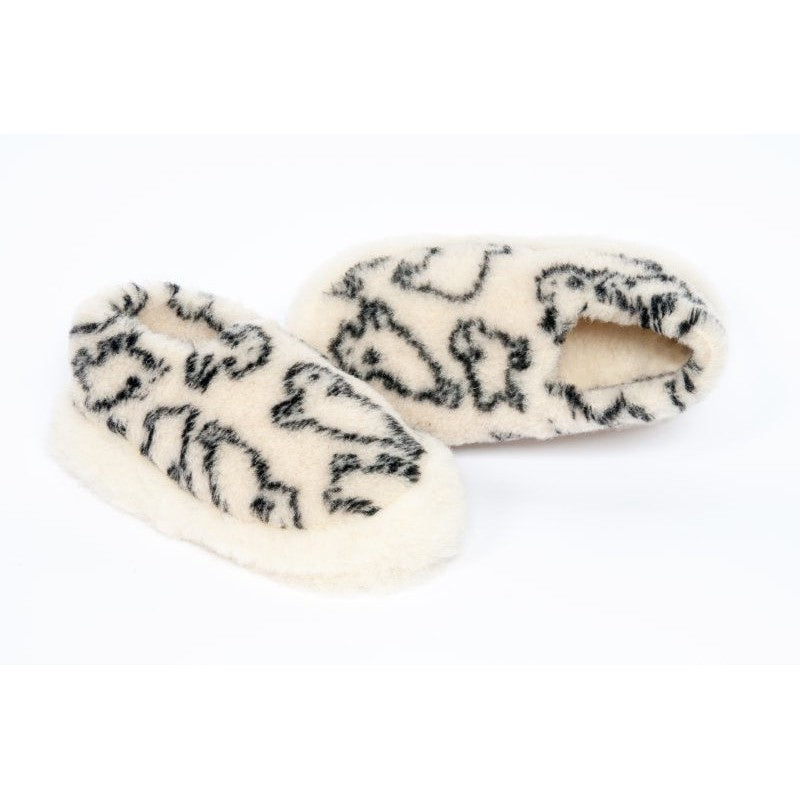 Yoko Full Unisex Sheep Print Wool Slippers - elevate your sole