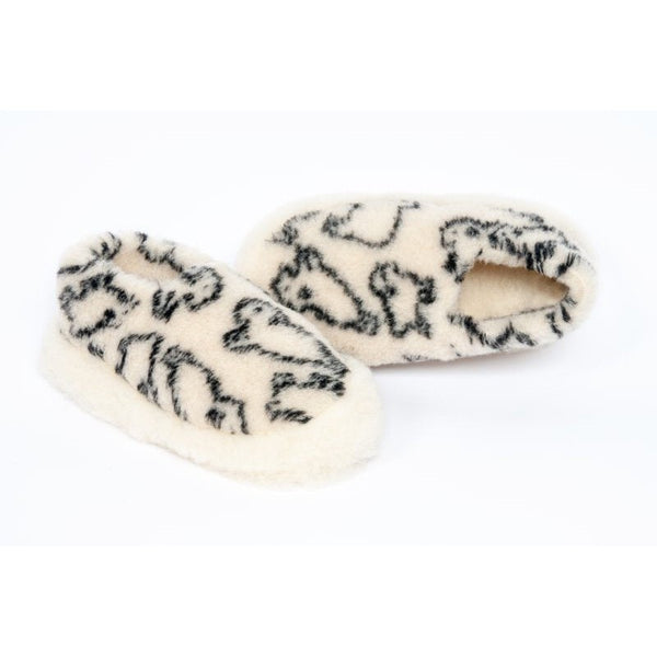 Yoko Full Unisex Sheep Print Wool Slippers - elevate your sole