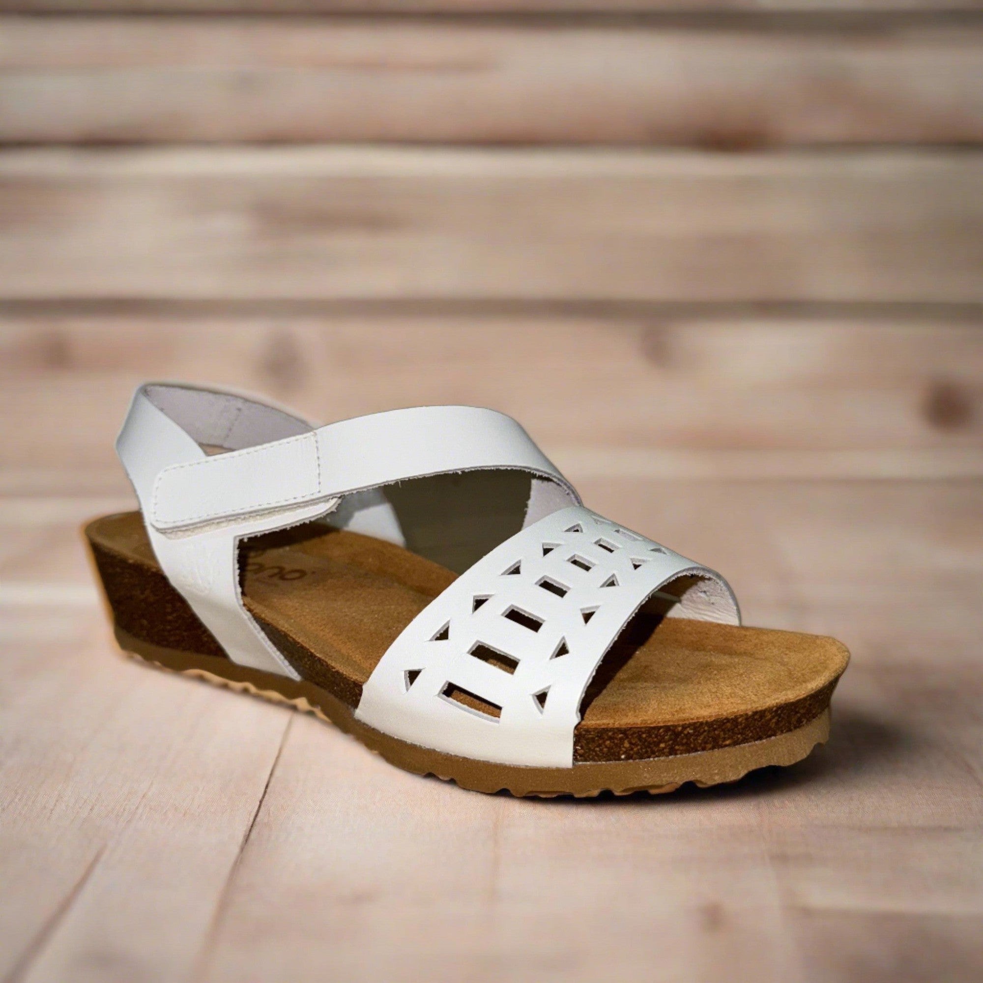 Yokono Monaco 142 Ladies White Leather Sandals-elevate your sole