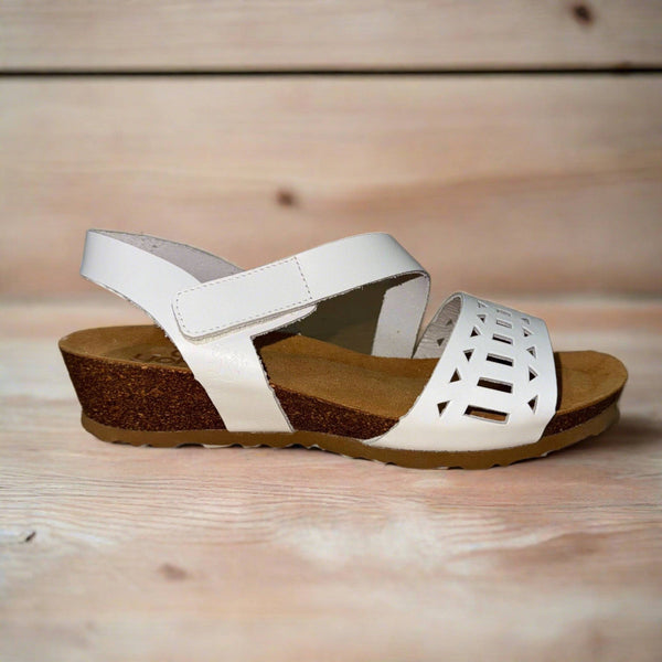 Yokono Monaco 142 Ladies White Leather Sandals-elevate your sole