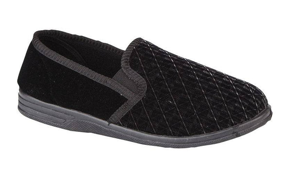 Zedzzz MS466A Mens Black Full Slipper-elevate your sole