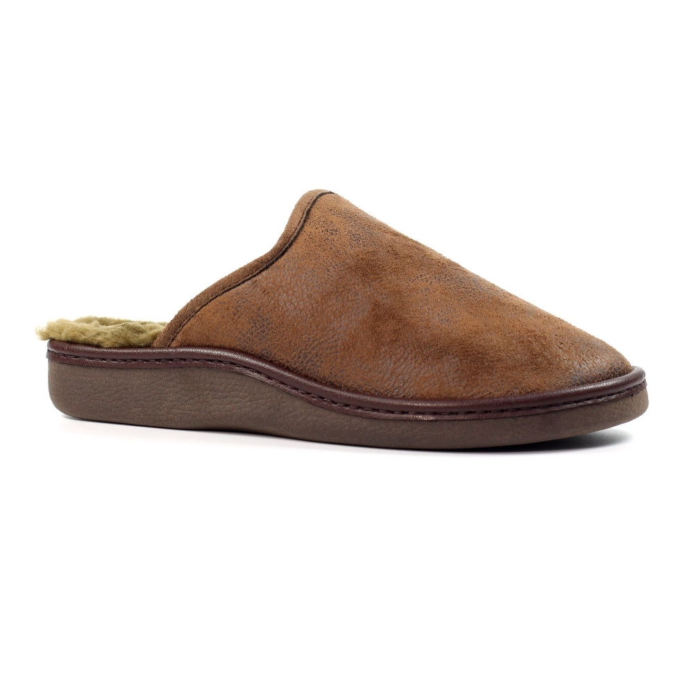 Lazy Dogz KMD100BR Mens Glen II Brown Slipper