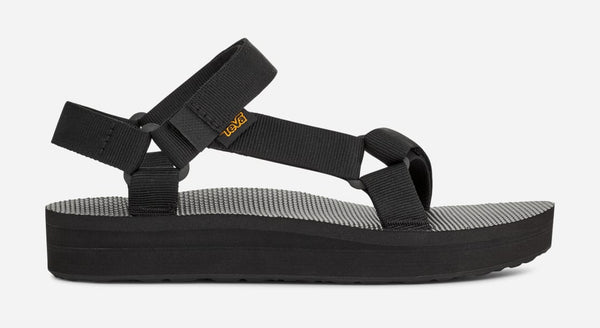 Teva Midform Universal Ladies Black Vegan Touch Fastening Sandals