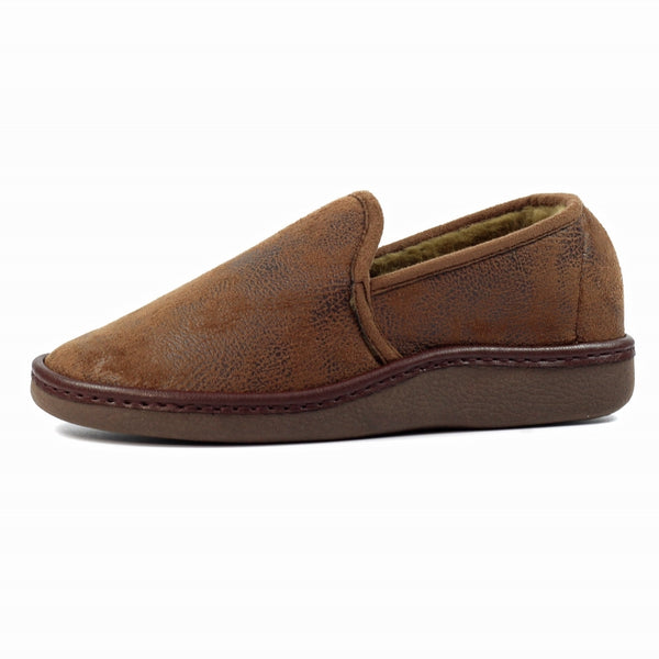 Lazy Dogz Mens KMD101BR Manor II Brown Slipper