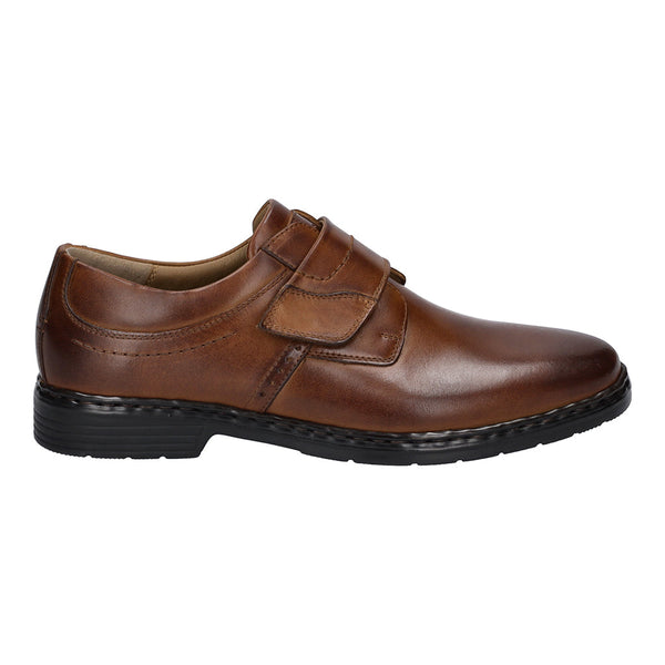 Josef Seibel Alastair 16 Mens Cognac Leather Wide Fit Touch Fastening Shoes