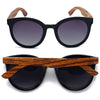 SOEK Bella Midnight Black Wood Black Polarised Lens Walnut Arms